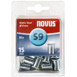 NOVUS BLINDKLINKMOER M6 X 14,5MM, STAAL, 10 ST.
