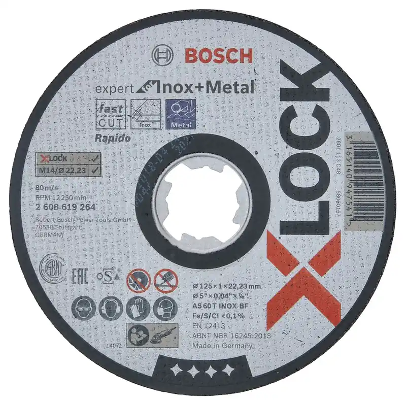 SCHIJF PRO X-LOCK INOX 125X1X22.23MM