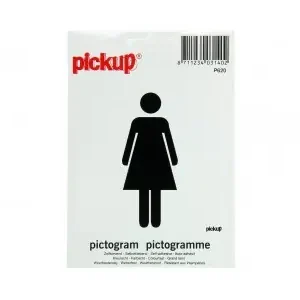 STICKER DAMES PICTO 100X100 MM