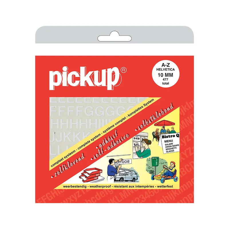 LETTERBOEK HELVETICA WIT 10 MM 477 LETTERS EN LEESTEKENS