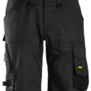 ALLROUNDWORK, STRETCH LOOSE FIT KORTE WERKBROEK, ZWART - ZWART (0404), 052