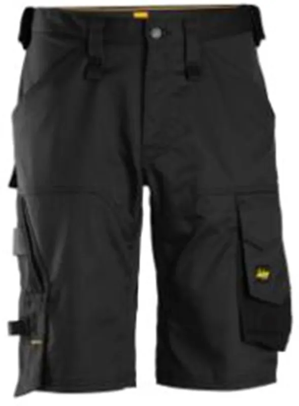 ALLROUNDWORK, STRETCH LOOSE FIT KORTE WERKBROEK, ZWART - ZWART (0404), 056