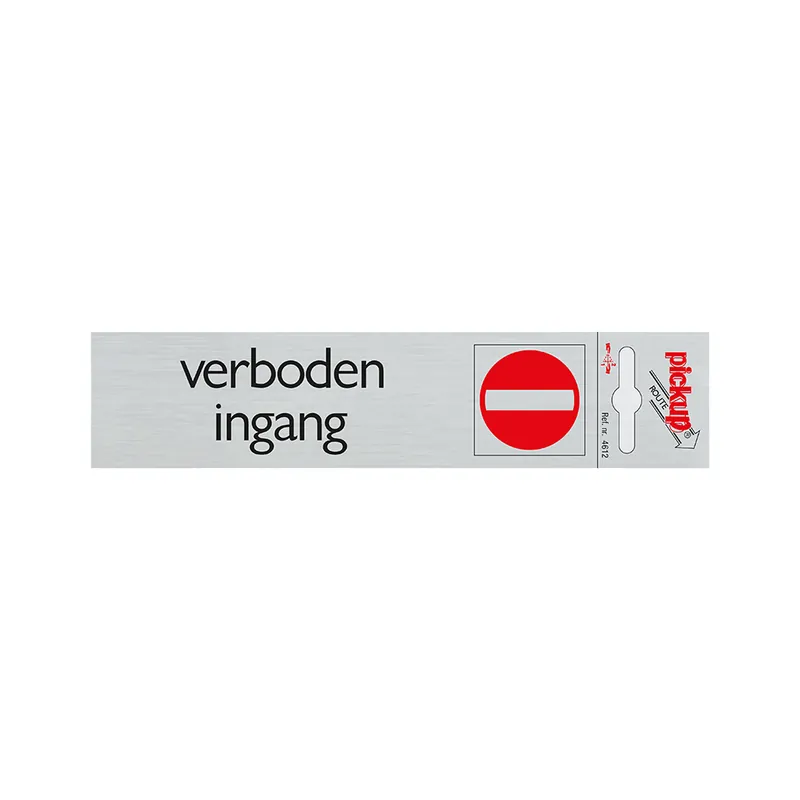 BORD ALULOOK VERBODEN INGANG 165X44 MM ZELFKLEVEND