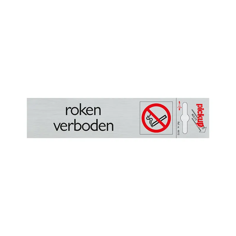 BORD ALULOOK ROKEN VERBODEN 165X44 MM ZELFKLEVEND