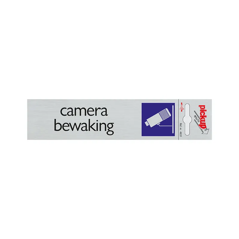BORD ALULOOK CAMERABEWAKING 165X44 MM ZELFKLEVEND