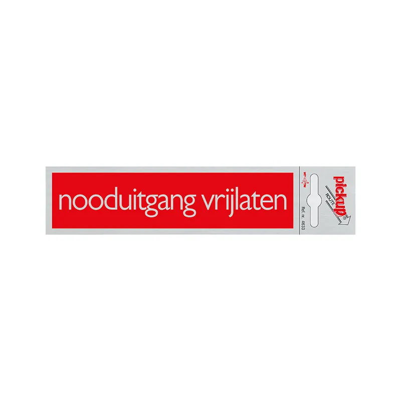 BORD ALULOOK NOODUITGANG VRIJLATEN 165X44 MM ZELFKLEVEND