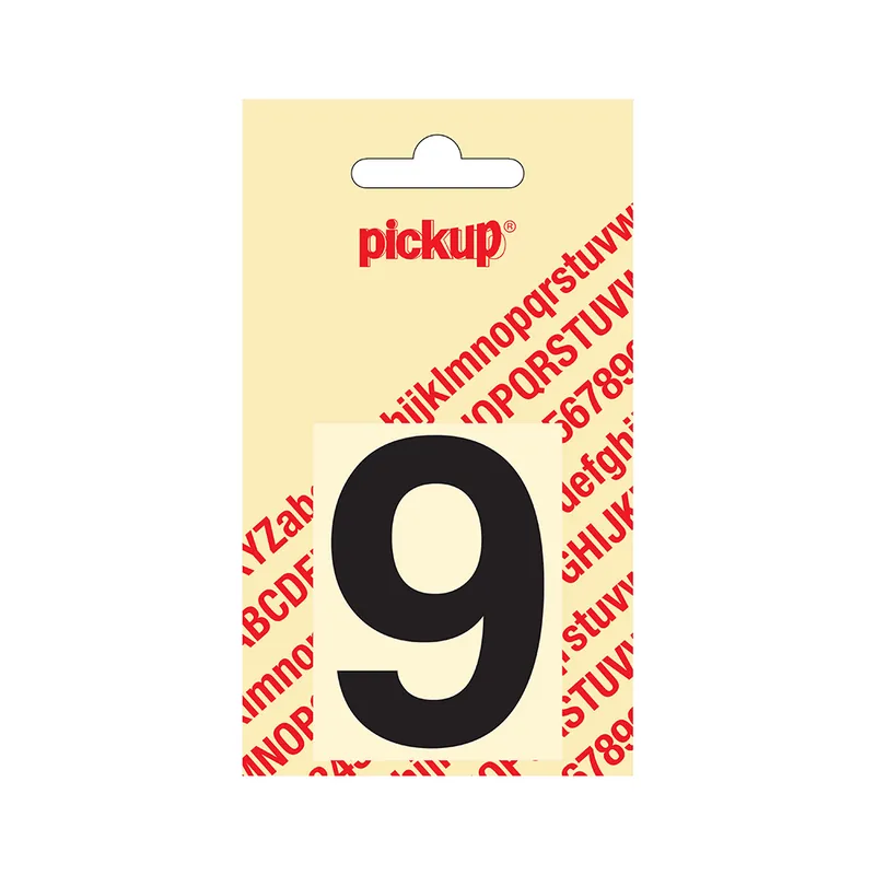 PLAKCIJFER HELVETICA 60 MM ZWART 9