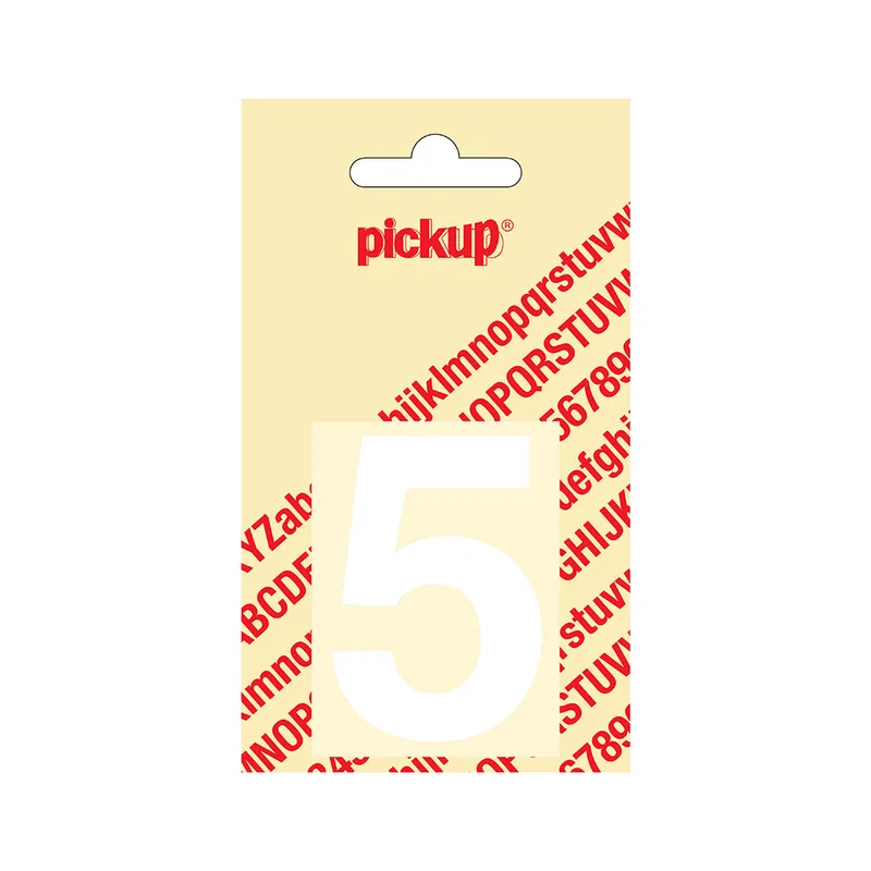PLAKCIJFER HELVETICA 60 MM WIT 5