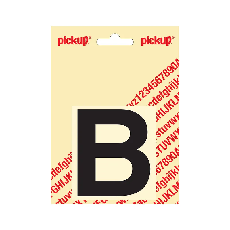 PLAKLETTER HELVETICA 80 MM ZWART B