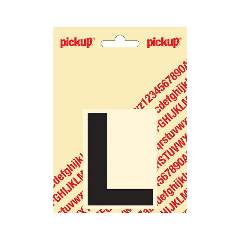 PLAKLETTER HELVETICA 80 MM ZWART L