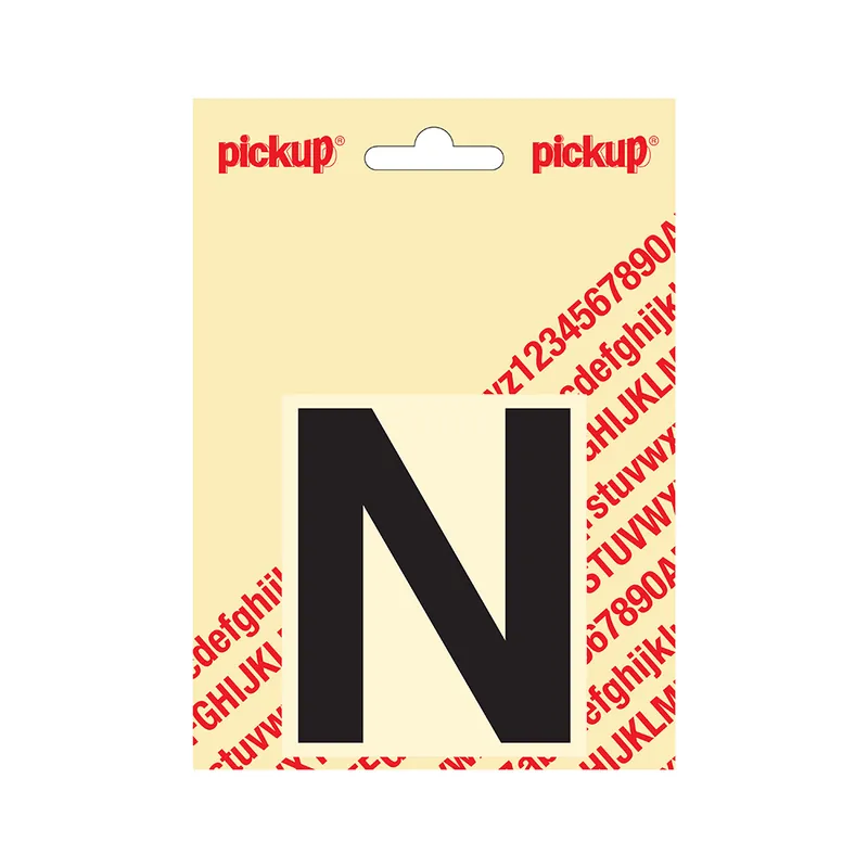 PLAKLETTER HELVETICA 80 MM ZWART N