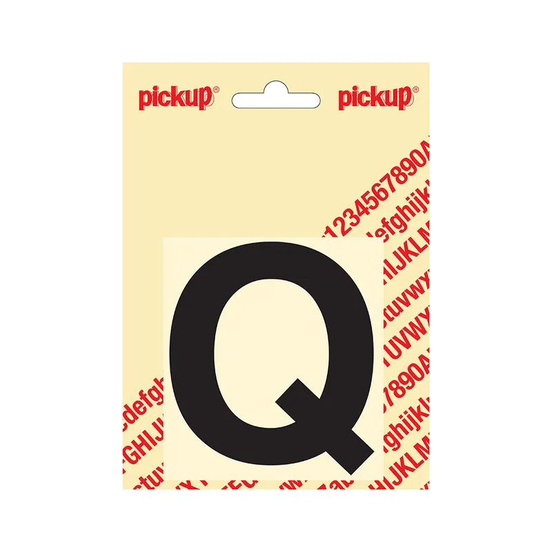 PLAKLETTER HELVETICA 80 MM ZWART Q