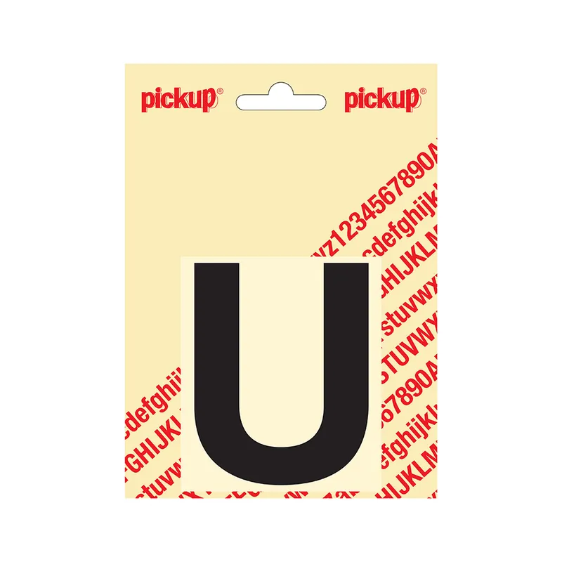 PLAKLETTER HELVETICA 80 MM ZWART U
