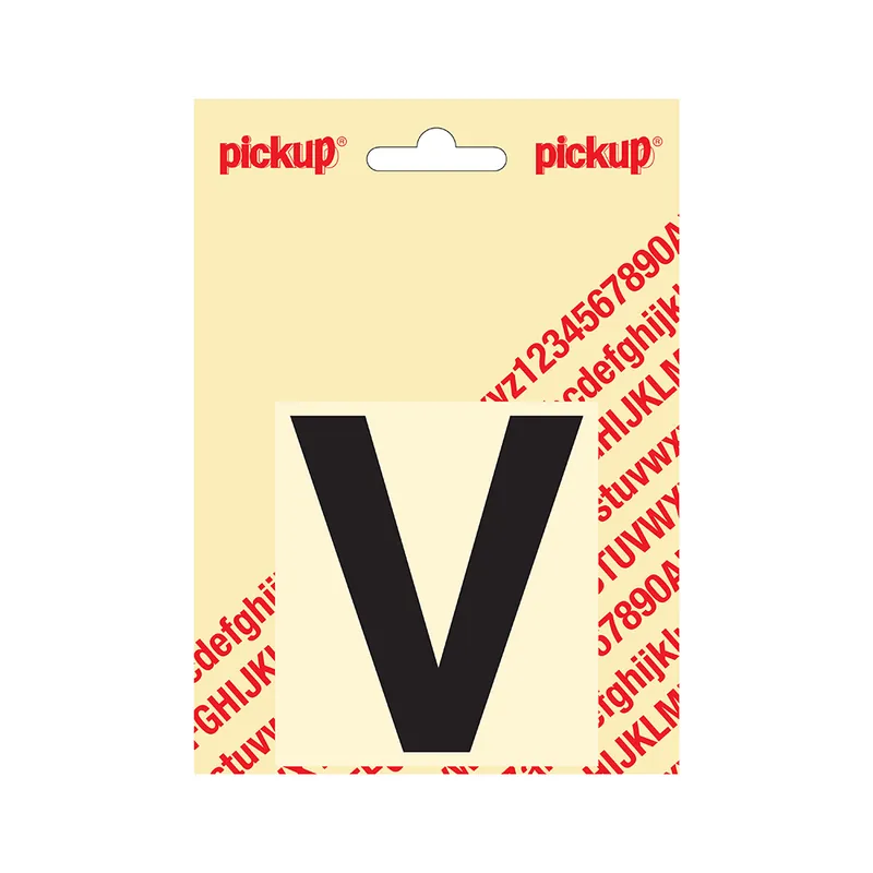 PLAKLETTER HELVETICA 80 MM ZWART V