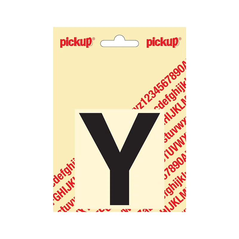 PLAKLETTER HELVETICA 80 MM ZWART Y
