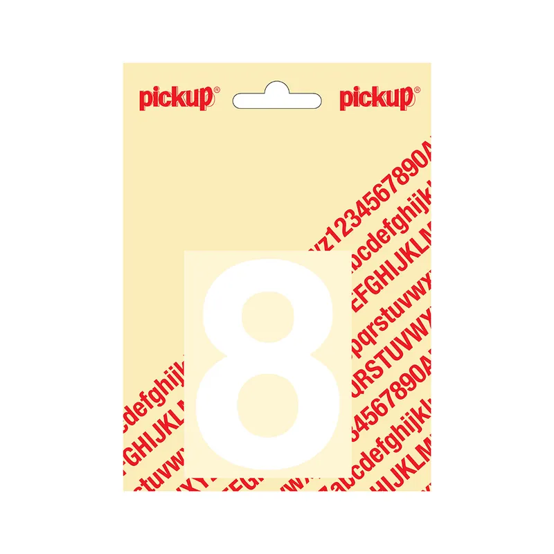 PLAKCIJFER HELVETICA 80 MM WIT 8