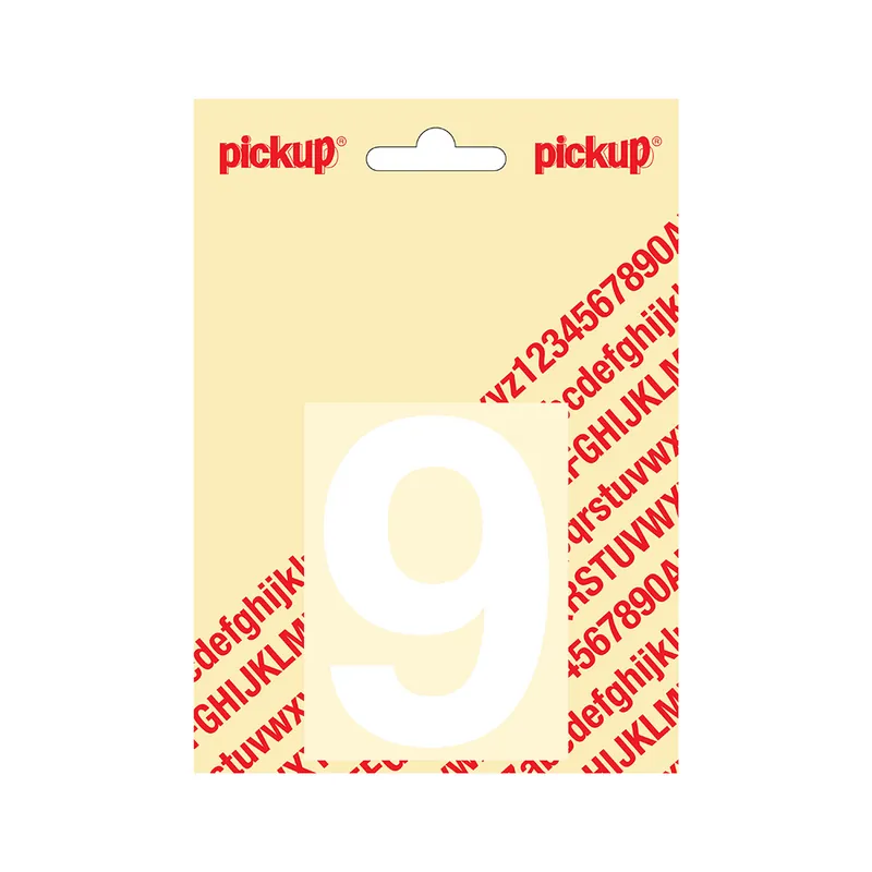 PLAKCIJFER HELVETICA 80 MM WIT 9