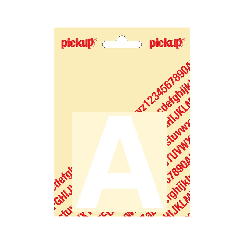 PLAKLETTER HELVETICA 80 MM WIT A