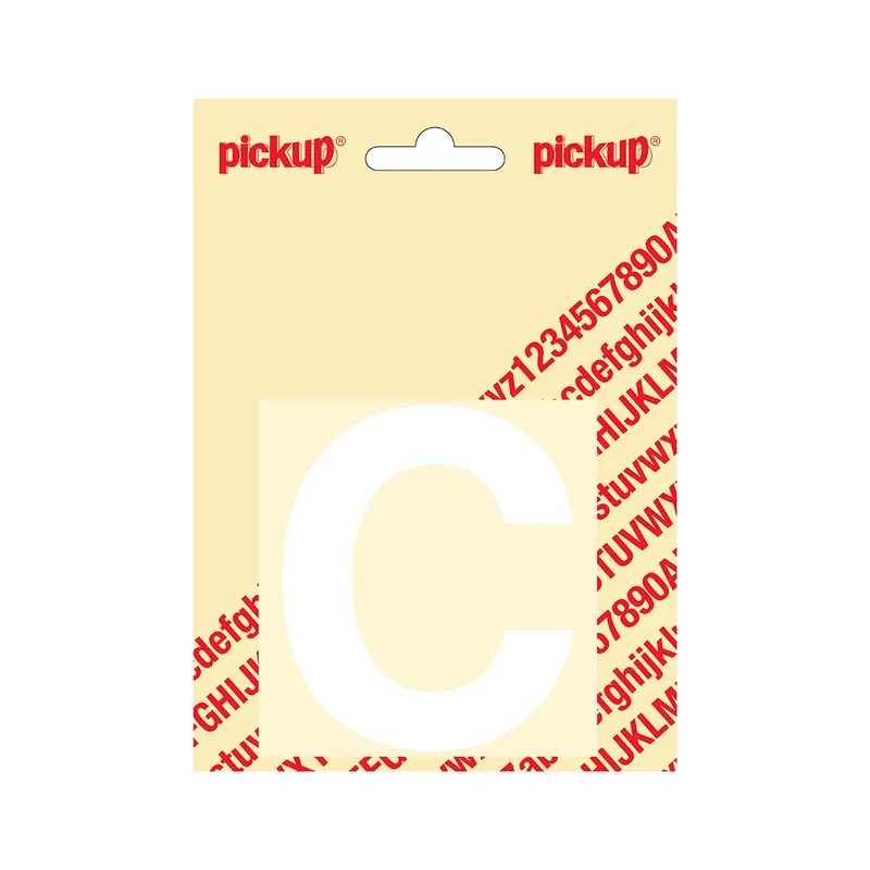 PLAKLETTER HELVETICA 80 MM WIT C