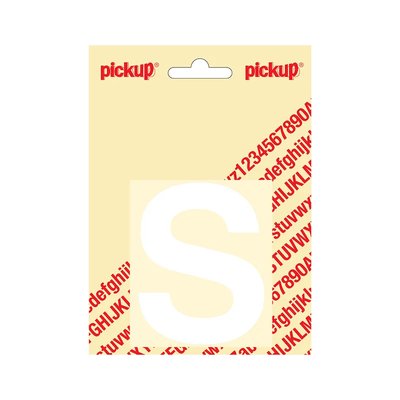 PLAKLETTER HELVETICA 80 MM WIT S
