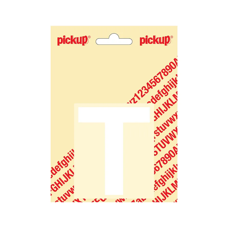 PLAKLETTER HELVETICA 80 MM WIT T