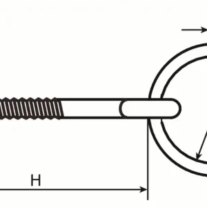 596-875I / AANLEGRING 8X75 HOUTDR. RVS AISI 316