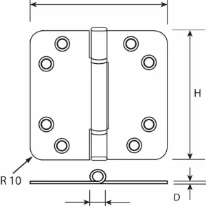 H365E89895105 / SCH.NGLAG, 3MM, 89X89 RVS GEB. RC