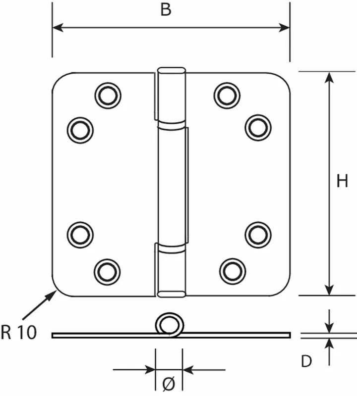 H365E89895105 / SCH.NGLAG, 3MM, 89X89 RVS GEB. RC