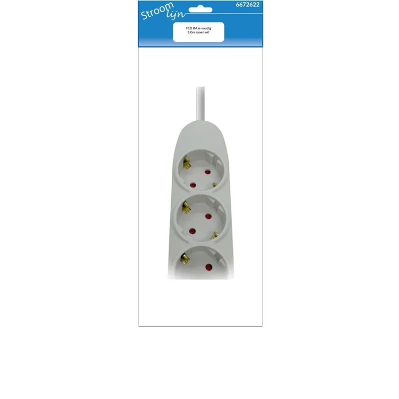 TAFELCONTACTDOOS RANDAARDE 5 METER SNOER WIT