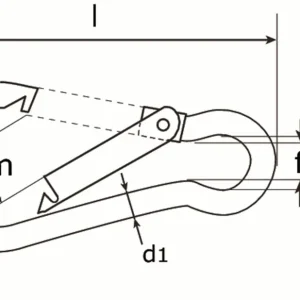 248-09E / KARABIJNHAAK 090X09MM VZ.