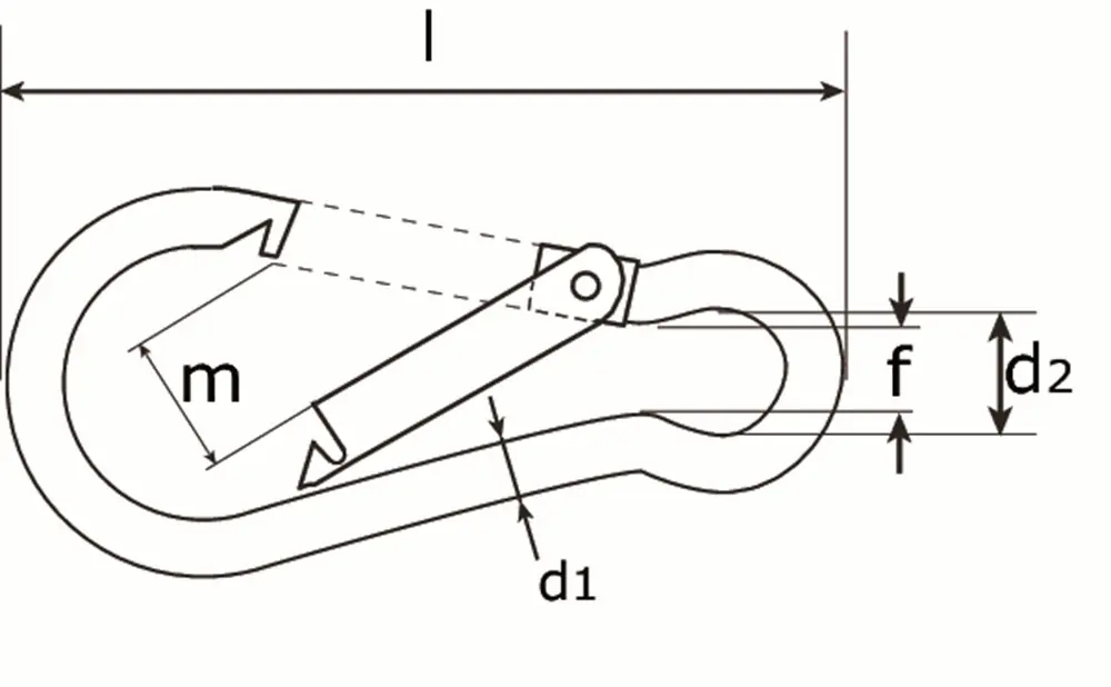 248-09E / KARABIJNHAAK 090X09MM VZ.