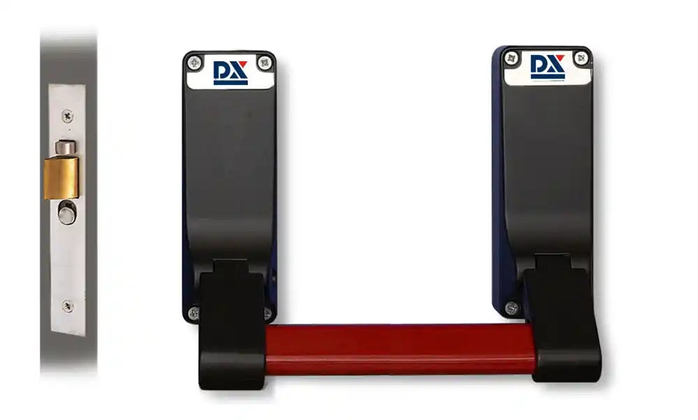 PO 305 EB RZ / PANIEKOPENER 1-PUNTS INSTEEKSLOT ROOD-ZWART