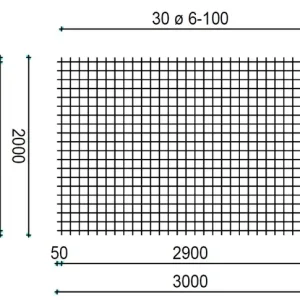 Bouwstaalmat QS-283, 6/100mm, 3x2m