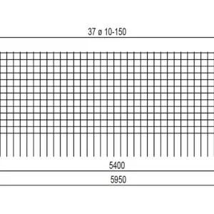Bouwstaalmat B 524-A, 10/150mm, 5,95x2,35m