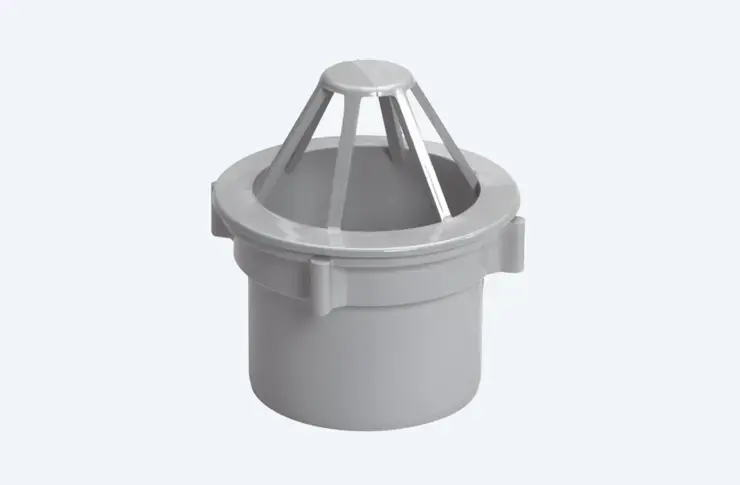 Polyester uitloop met wartel, grijs