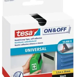 1002949 - TESA VELC.KLITTENB.TE PLAK.ZW 20X2,5