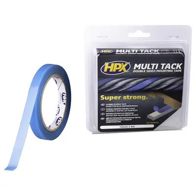 1065078 - HPX DUBBELZIJDIGE MULTI-TACK TAPE SEMI-TRANSPARANT 12MM X 5M