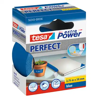1067630 - TESA EXTRA POWER REPARATIETAPE 2,75 METER 38 MM BLAUW