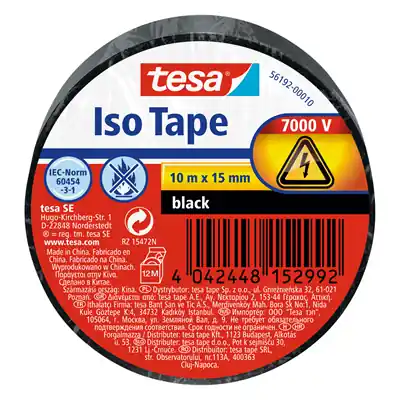 1067796 - TESA ELECTRISCHE ISOLATIE 10M X 15MM ZWART