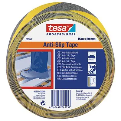 1059190 - TESA ANTI-SLIP ZWART/GEEL 15M/50MM