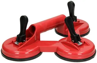 1004637 - ZUIGNAP 3 VOUDIG ROOD Ø 12CM