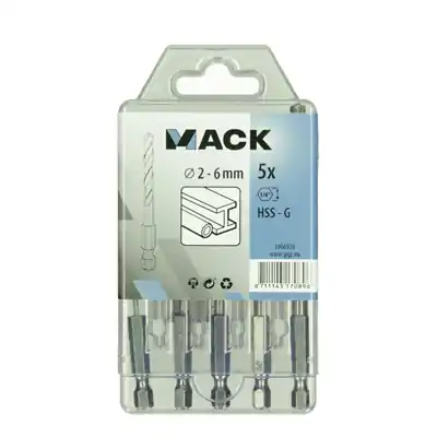 1066959 - METAALBOOR EL.SCHR.DR. MACK SET 5-DELIG 2-6MM