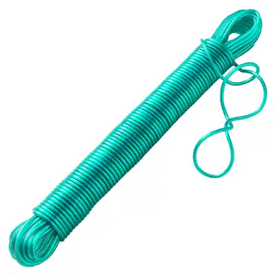 1014176 - WASLIJNDRAAD PP GROEN STRENG 3MM 20M MET STAALDRAAD KERN