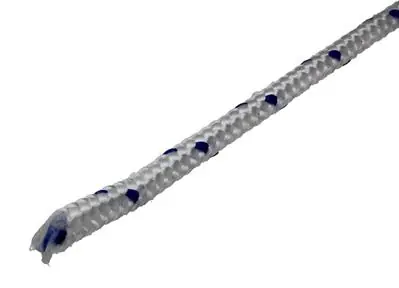 1014934 - PP GEVLOCHTEN WIT/BLAUW BOBIJN4MM 50M