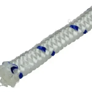 1013978 - PP GEVLOCHTEN WIT/BLAUW STRENG10MM 15M