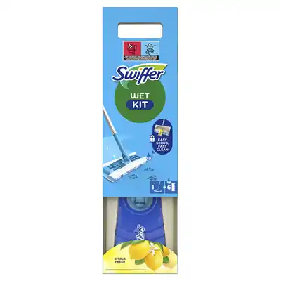 1074501 - SWIFFER WET VLOER STOF-WIS STARTERKIT + 6 WIPES