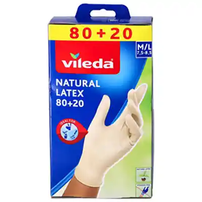 1070143 - HANDSCHOENEN NATURAL LATEX 80 + 20 M/L