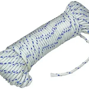 1014995 - PP GEVLOCHTEN WIT/BLAUW STRENG4MM 20M