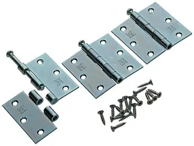 1019130 - 3 ZWARE SCHARNIEREN LOSSE PEN VERZINKT 3X3 INCH