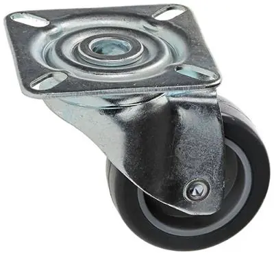 1015240 - RUBBER ROL 2 KOGELLAGERS MET PLAAT 50MM